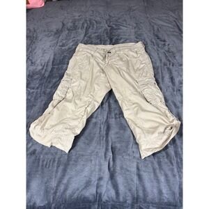 KÜHL Capri Pants Womens Drawstring‎ Roll Up Hiking Outdoor Khaki